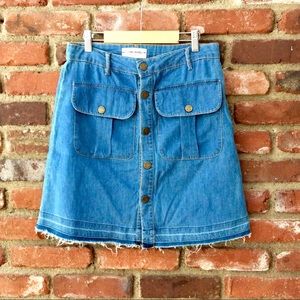 Etienne Marcel Button Up Denim Skirt